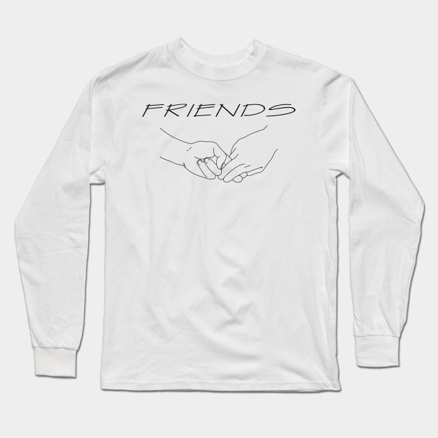 Friends - Black Long Sleeve T-Shirt by SanTees